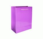 Purple Paper Bag With Embossed Lines-B